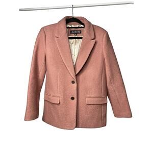 J.Crew Oversized Blazer-jacket in Boiled Wool Women's 8 Pink Button Up Preppy